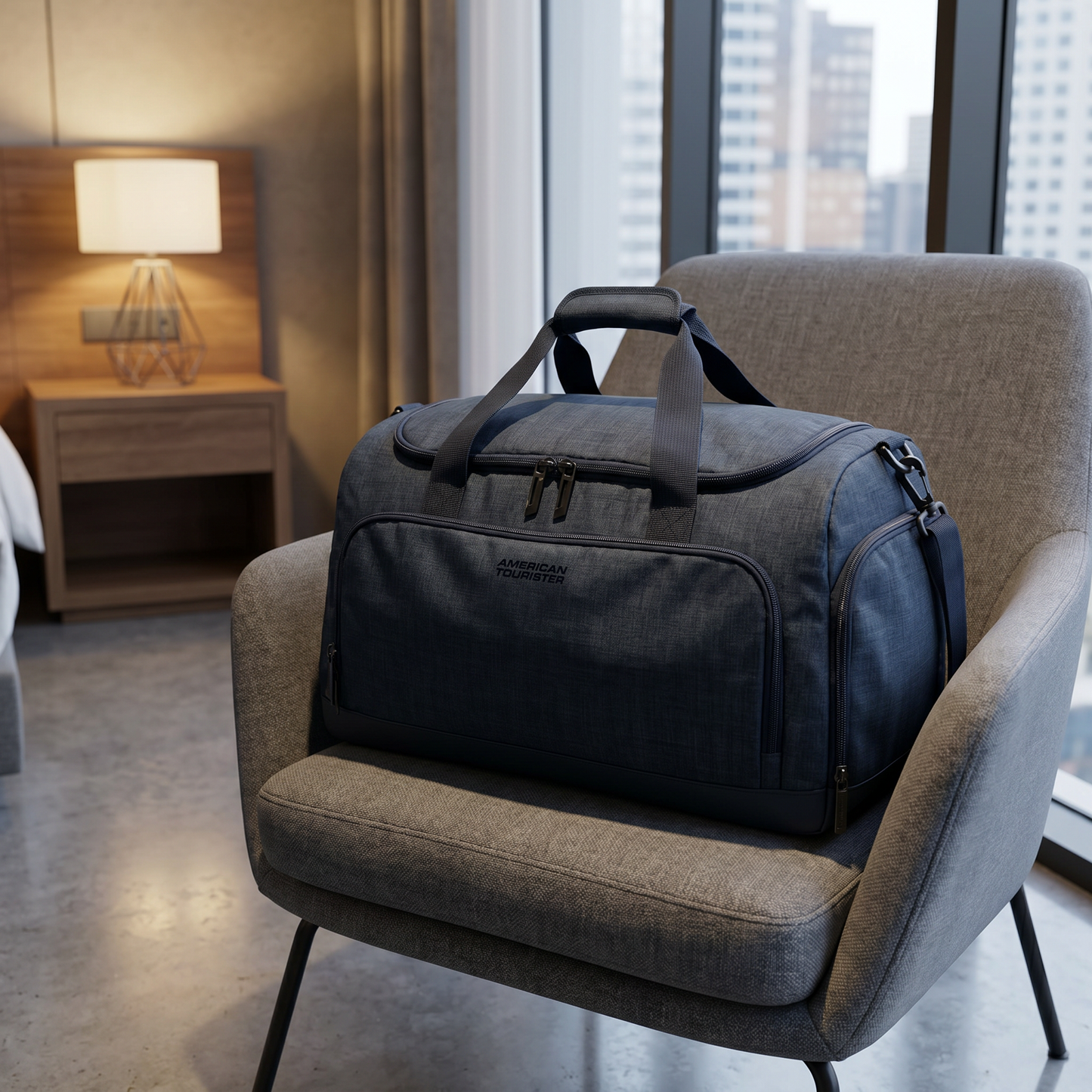 American Tourister x Atley James Duffel navy - hotel lifestyle