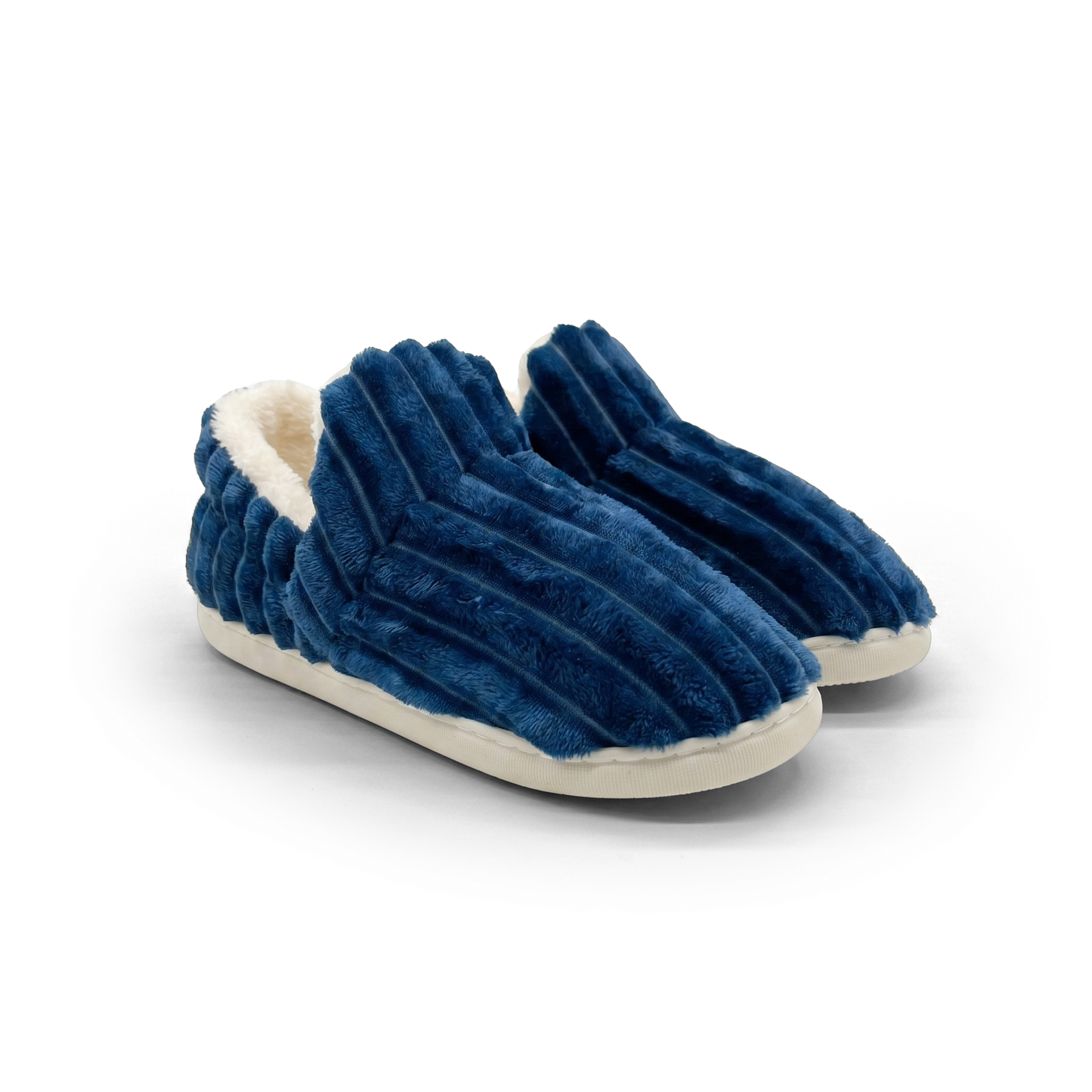 Corduroy Slippers - Dark Blue