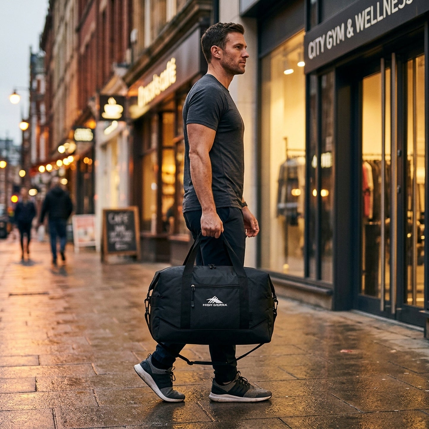 High Sierra x Atley James Honeycomb Duffel black - urban lifestyle
