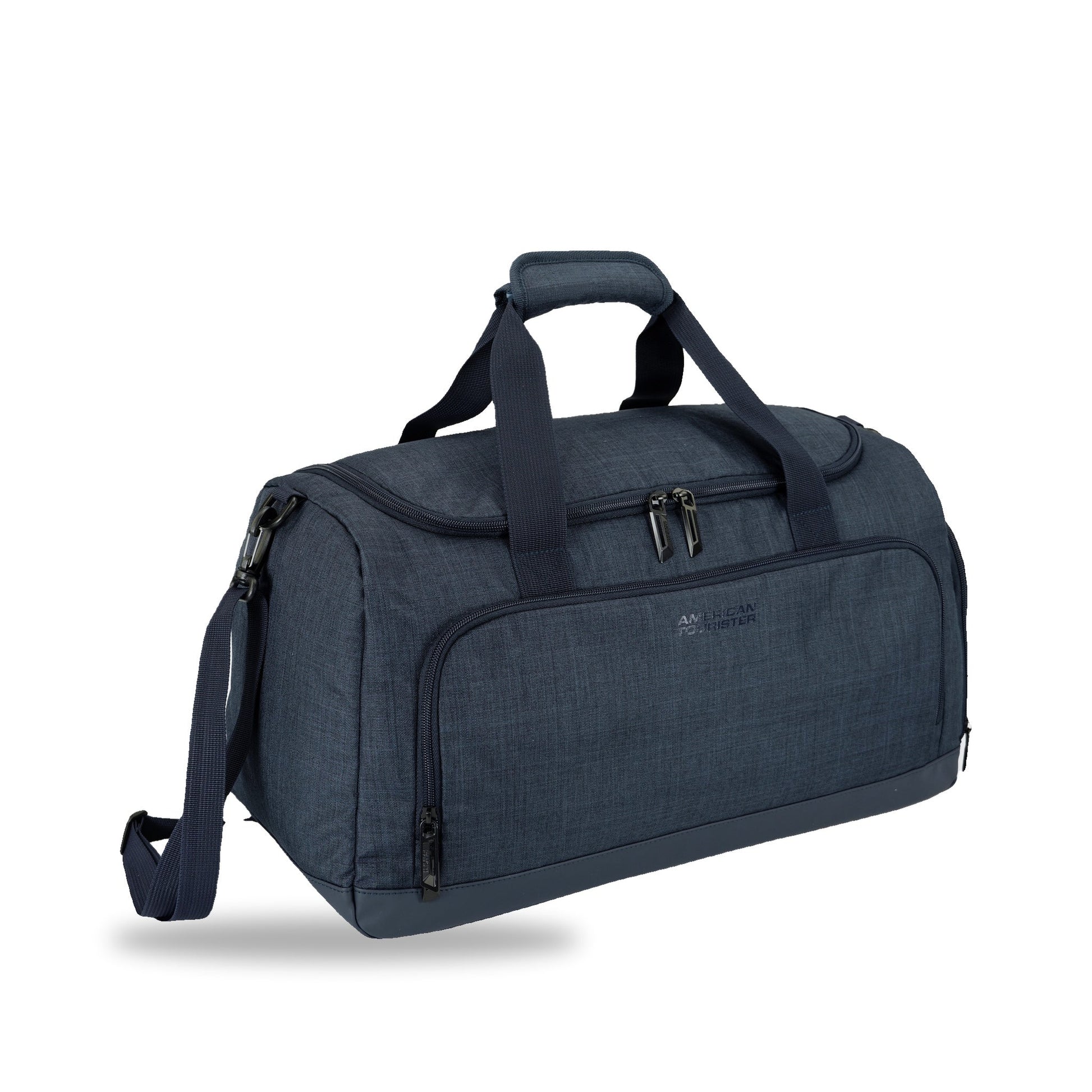 American Tourister x Atley James Duffel navy - three-quarter view