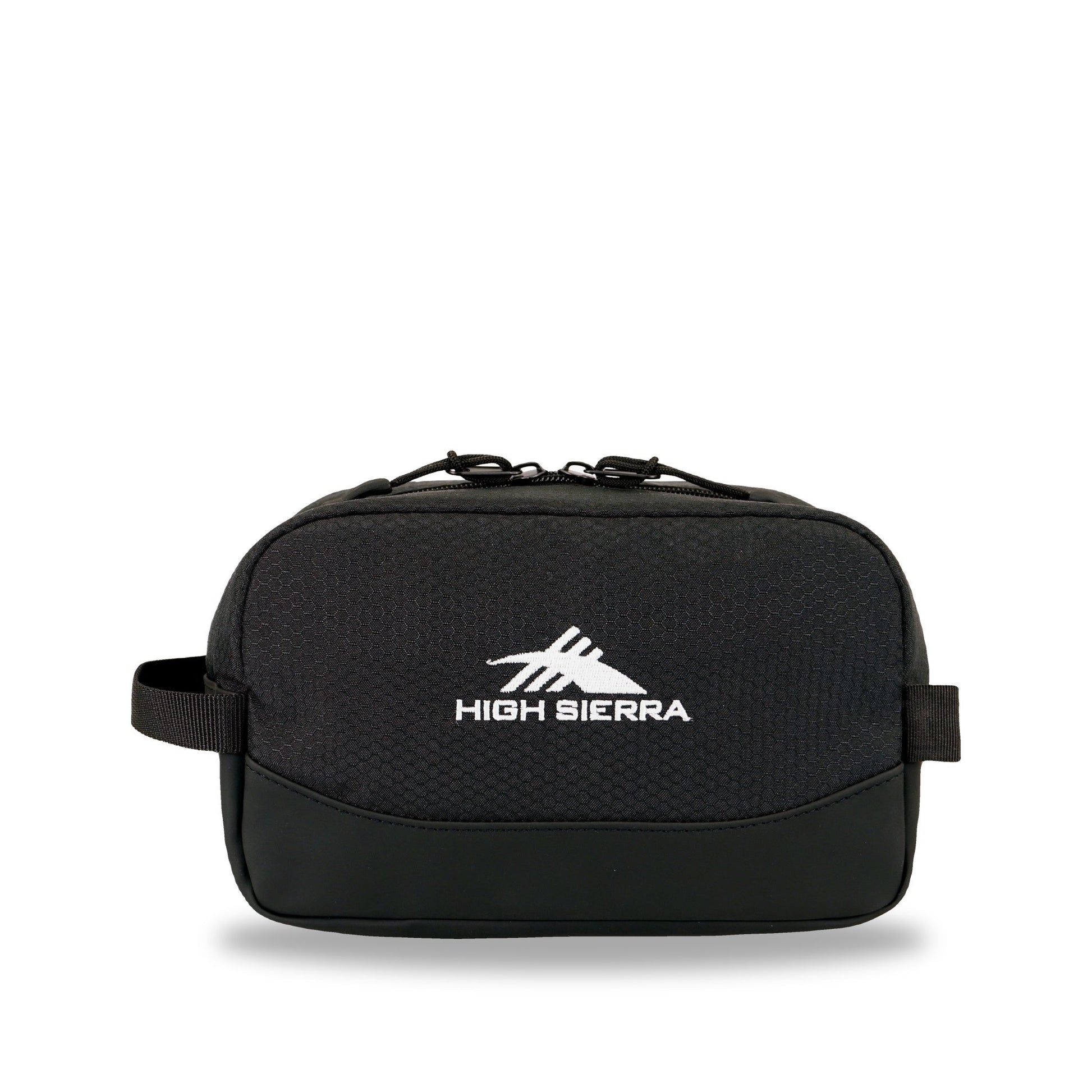 High Sierra x Atley James Honeycomb Toiletry Bag black - front view