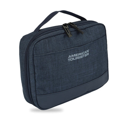 American Tourister x Atley James Tech Pouch navy - three-quarter view
