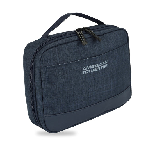 American Tourister x Atley James Tech Pouch navy - three-quarter view