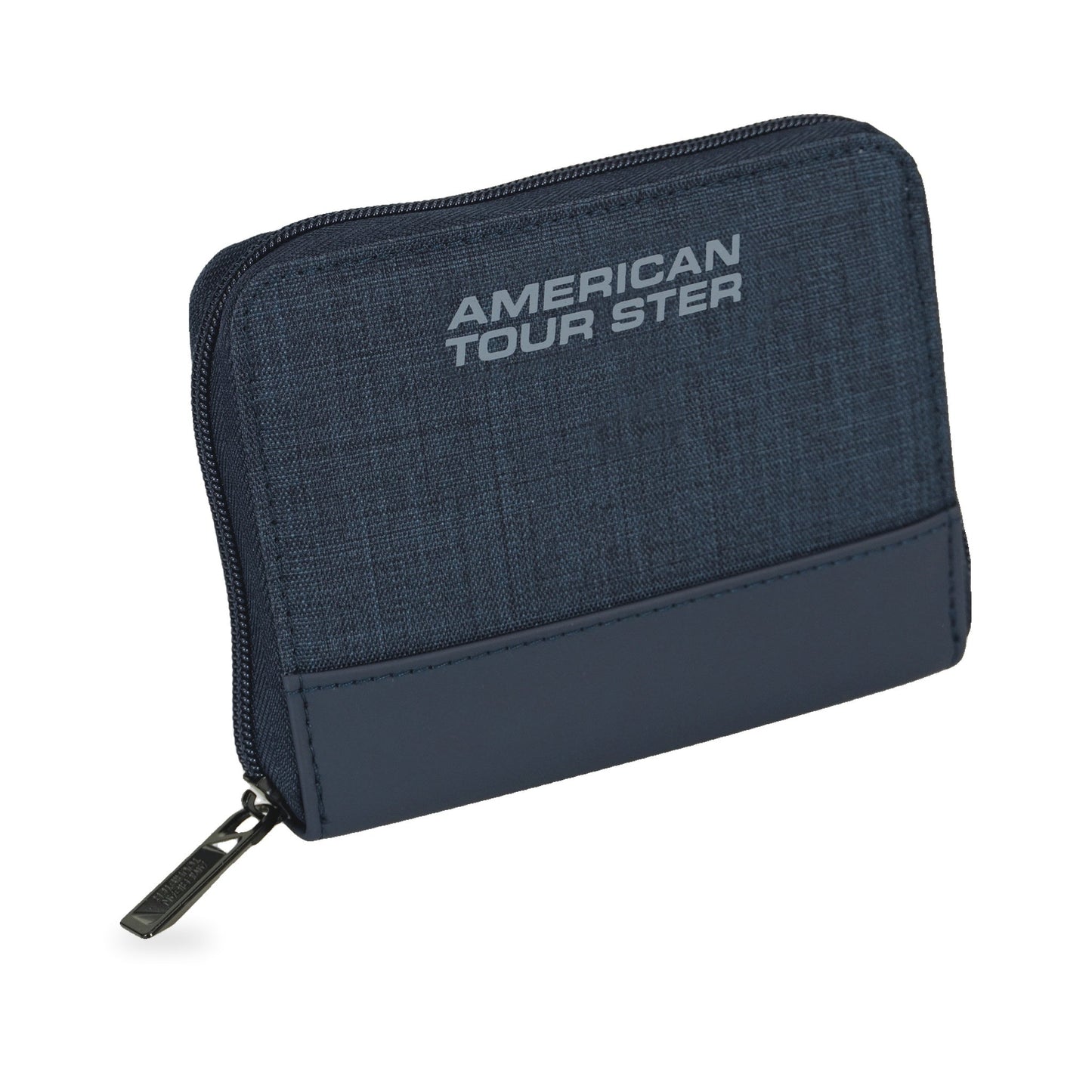 American Tourister x Atley James Passport Wallet navy - three-quarter view