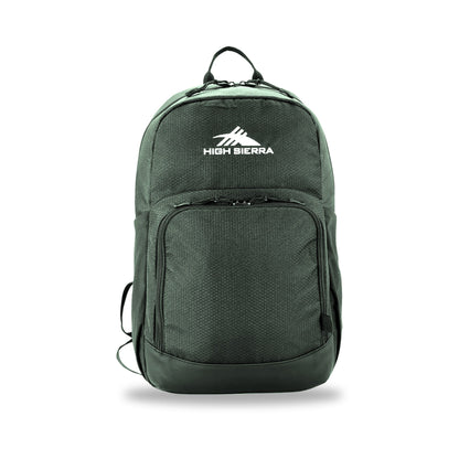 High Sierra x Atley James Honeycomb Backpack green - front view
