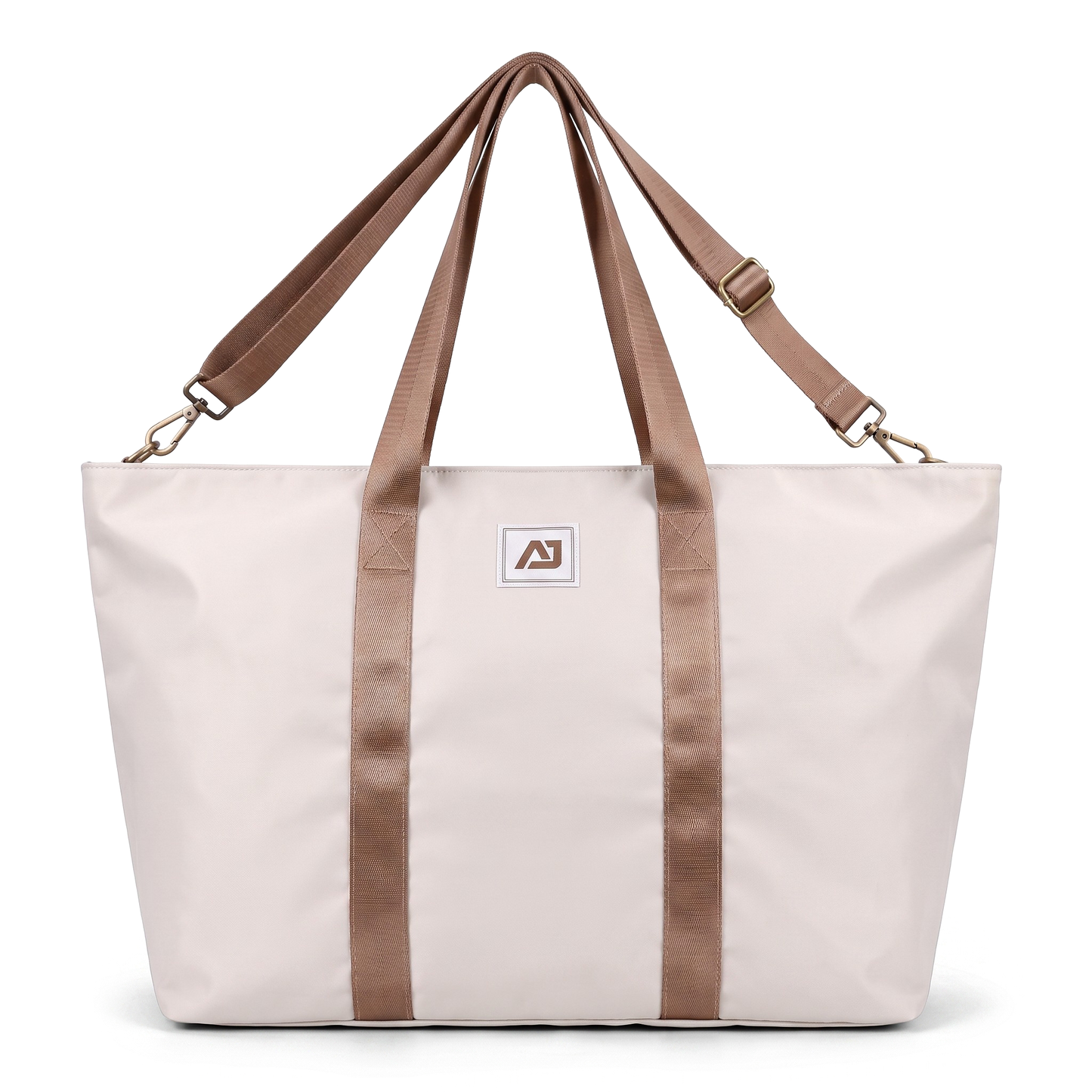 COLEY TOTE - WHITE/BROWN