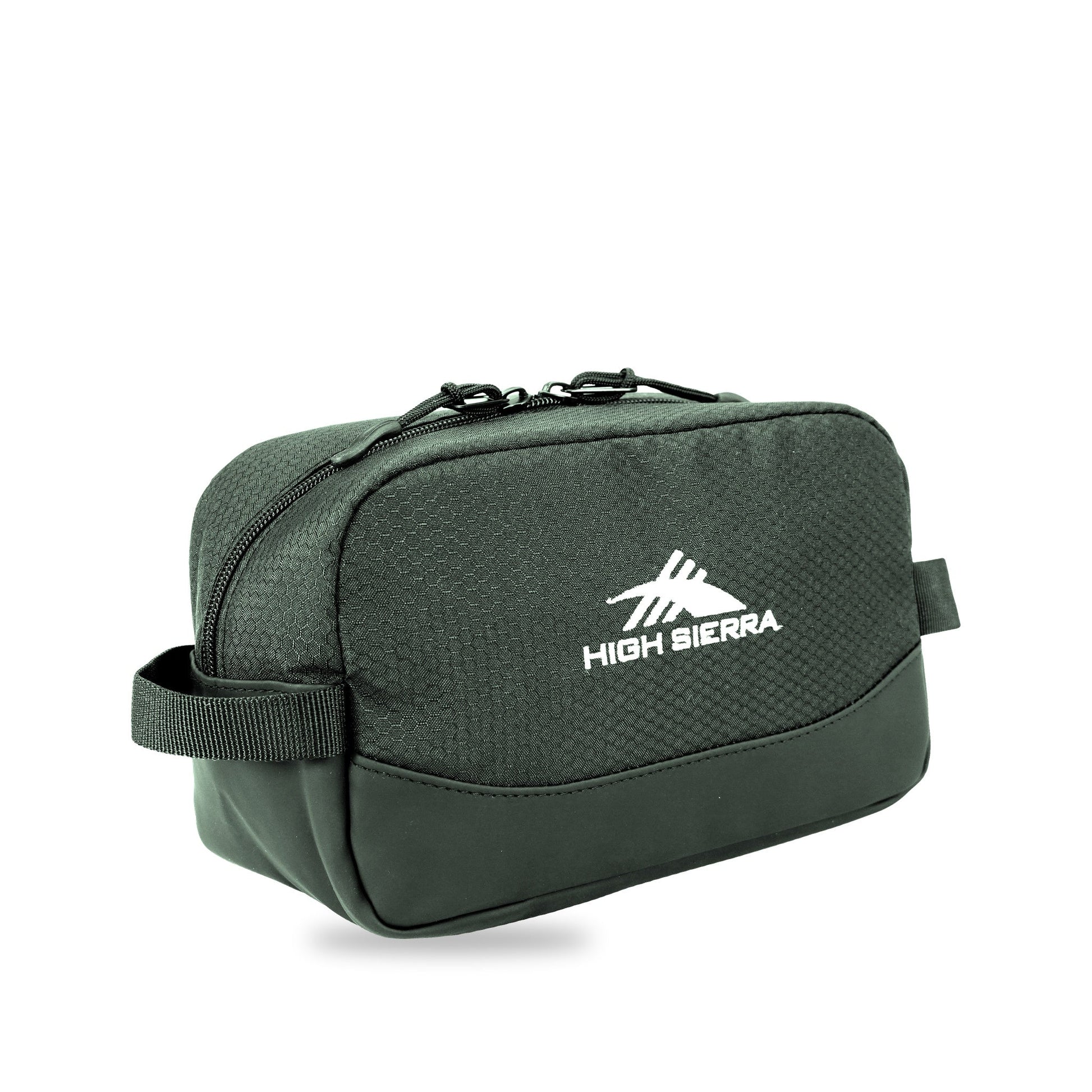 High Sierra x Atley James Honeycomb Toiletry Bag green - three-quarter view