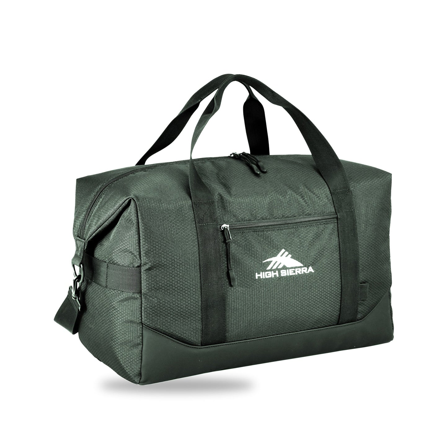 High Sierra x Atley James Honeycomb Duffel green - three-quarter view