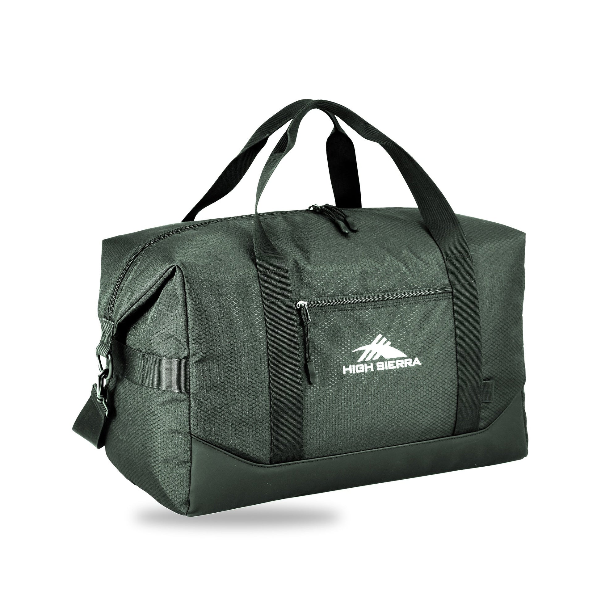 High Sierra x Atley James Honeycomb Duffel green - three-quarter view