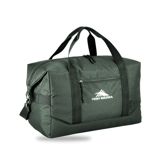 High Sierra x Atley James Honeycomb Duffel green - three-quarter view