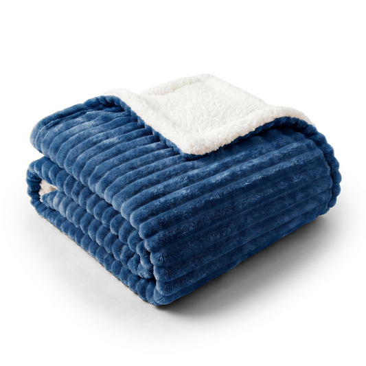 Corduroy Blanket - Dark Blue