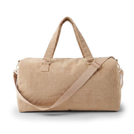 Corduroy Duffel Bag - Beige
