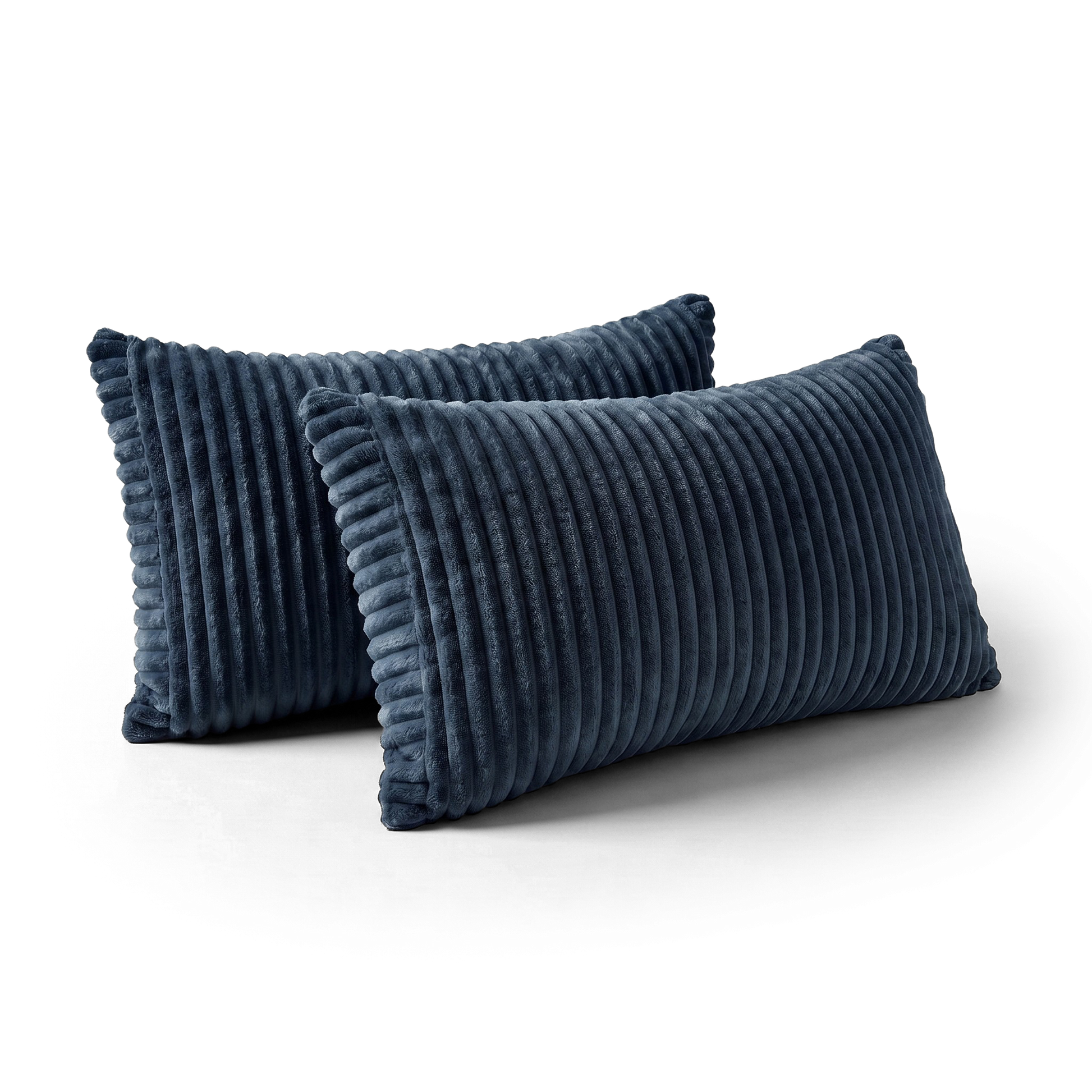 Corduroy 2pc Pillow Set - Dark Blue