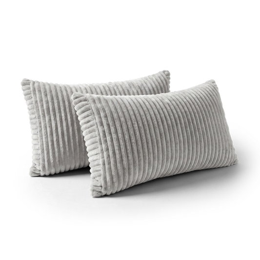 Corduroy 2pc Pillow Set - Gray