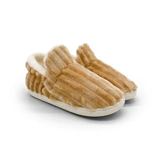Corduroy Slippers - Beige