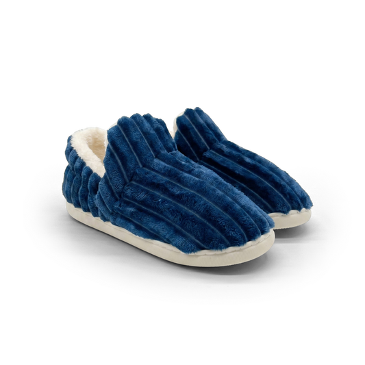 Corduroy Slippers - Dark Blue