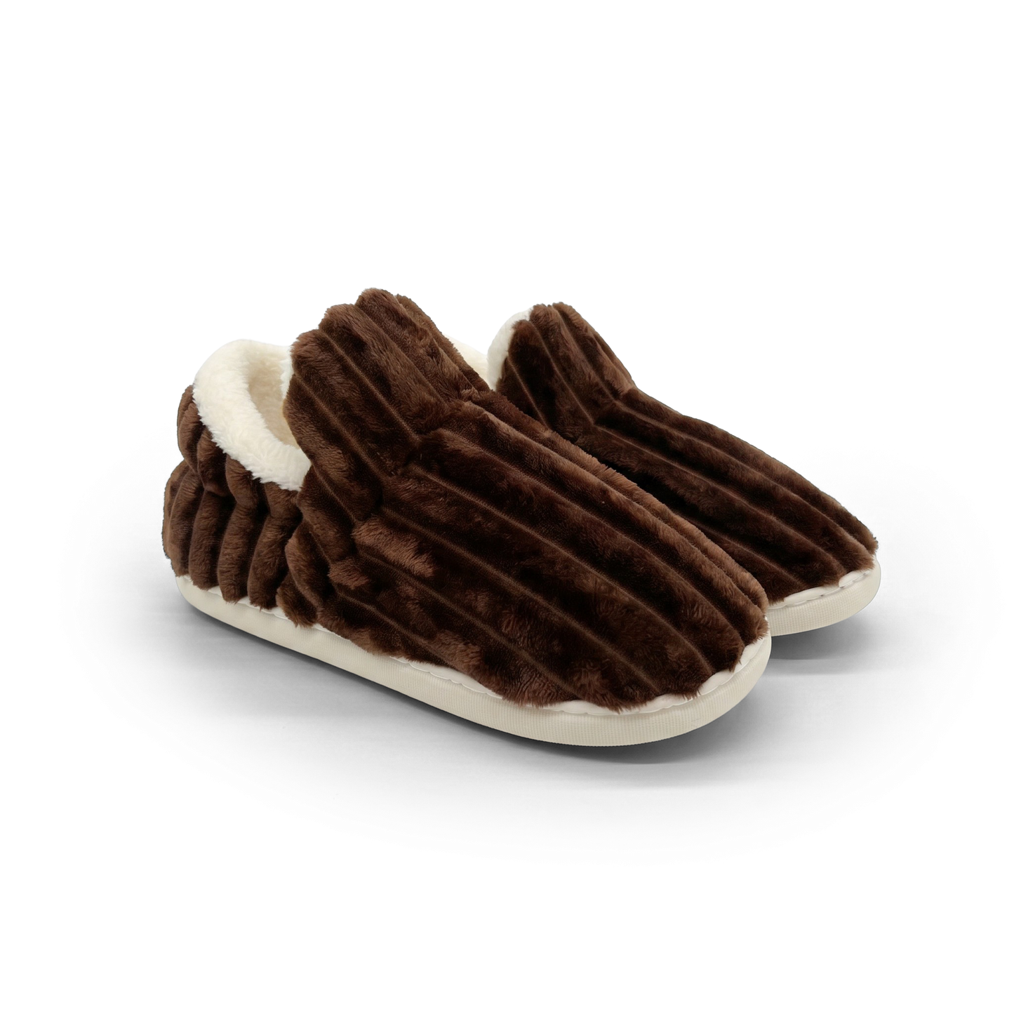 Corduroy Slippers - Dark Brown