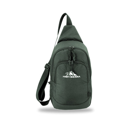 High Sierra x Atley James Honeycomb Sling Bag green - front view