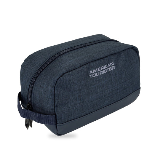American Tourister x Atley James Toiletry Bag navy - three-quarter view