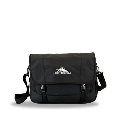 High Sierra x Atley James Laptop Messenger Bag black - front view