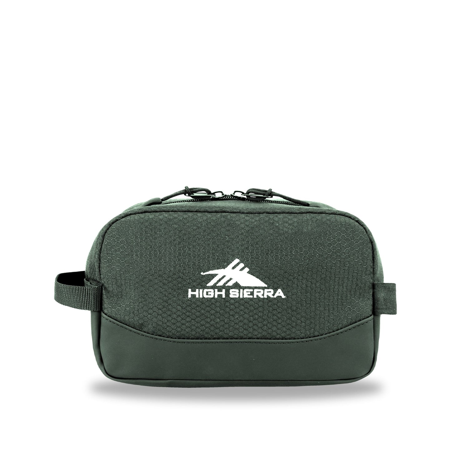 High Sierra x Atley James Honeycomb Toiletry Bag green - front view