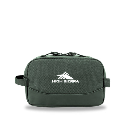 High Sierra x Atley James Honeycomb Toiletry Bag green - front view